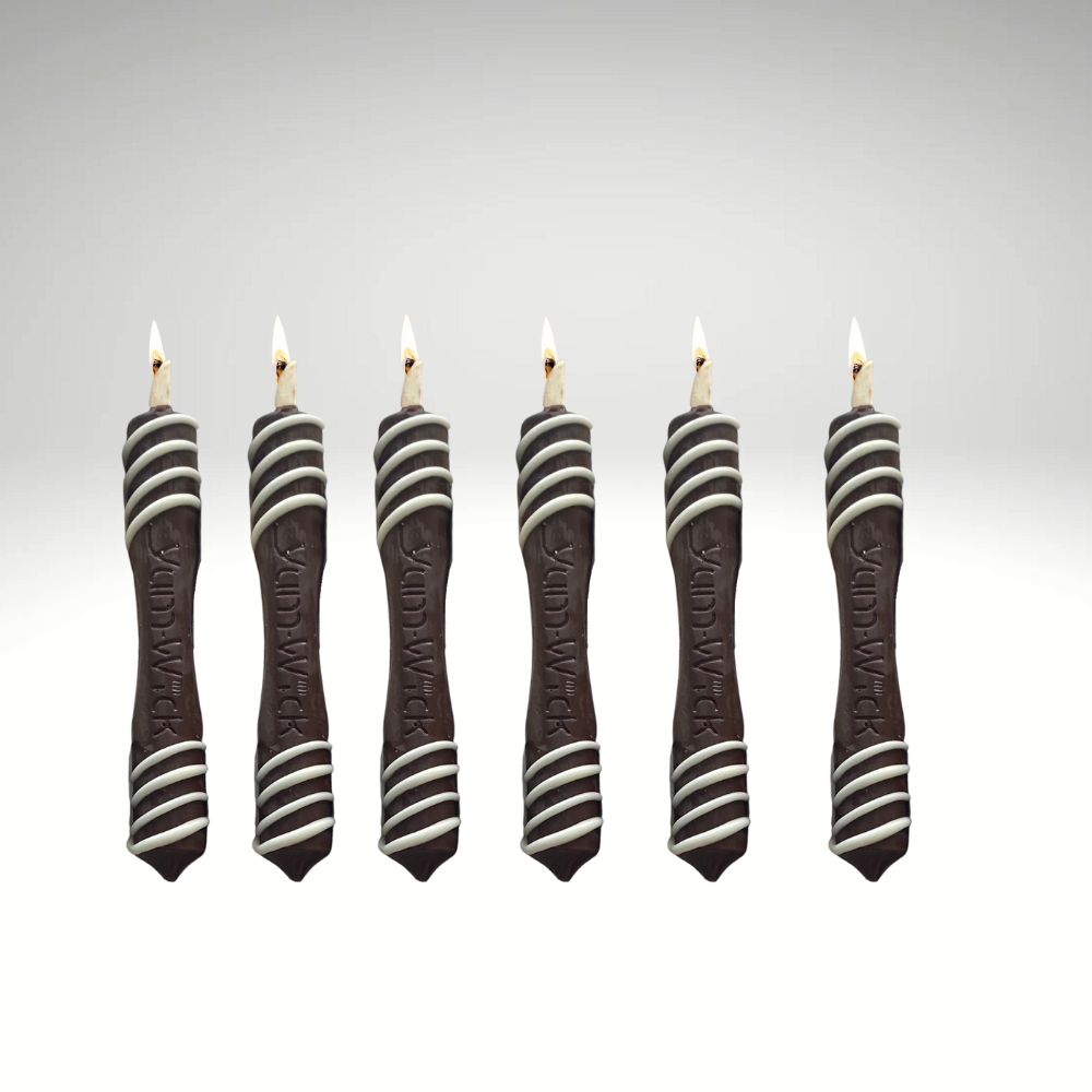 Yum-Wick®Demure Collection - Edible Chocolate Stick Candle Set -6ct